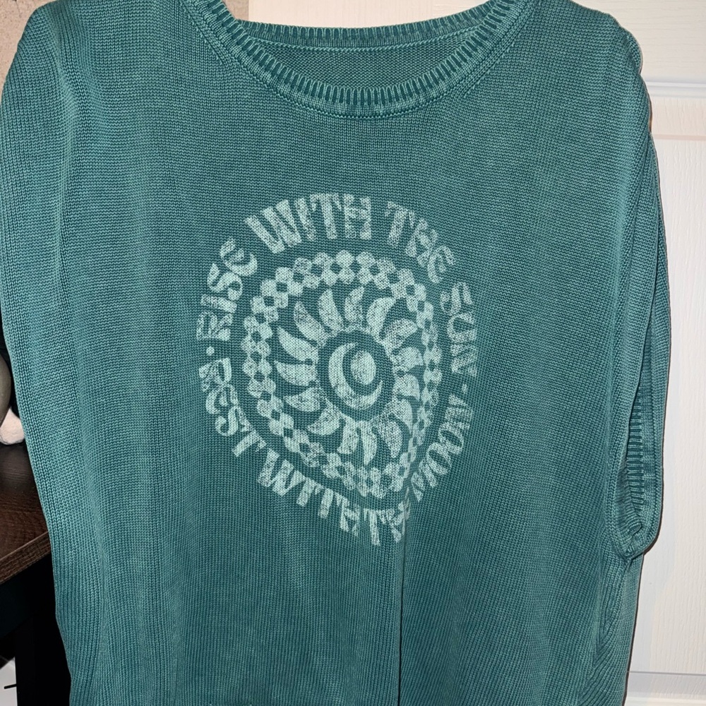 Teal Graphic Sweater